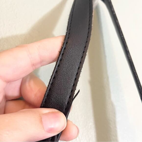 Lulu Dharma Womens Leather Tasseled Shoulder Handbag Bucket Bag Black One Size - Picture 8 of 16